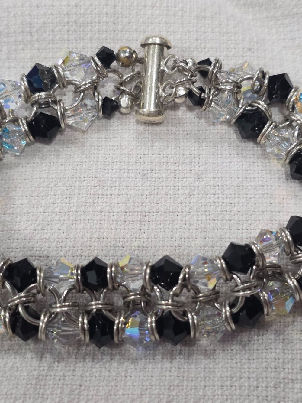 Swarovski & Chain Maul Sterling Crystal Bracelet & Earrings
